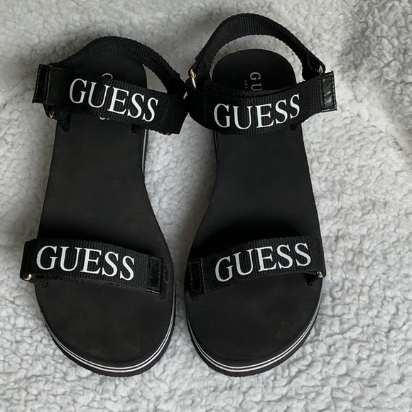 Guess Shoes - Guess Black Platform Sandals Size 7
